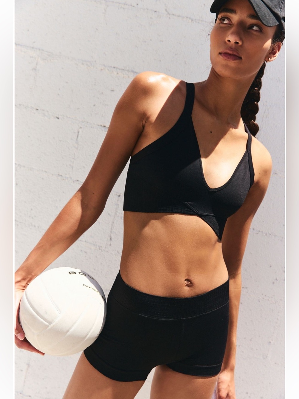 FREE PEOPLE Good Karma Super Plunge Bra in Black M / L NWOT